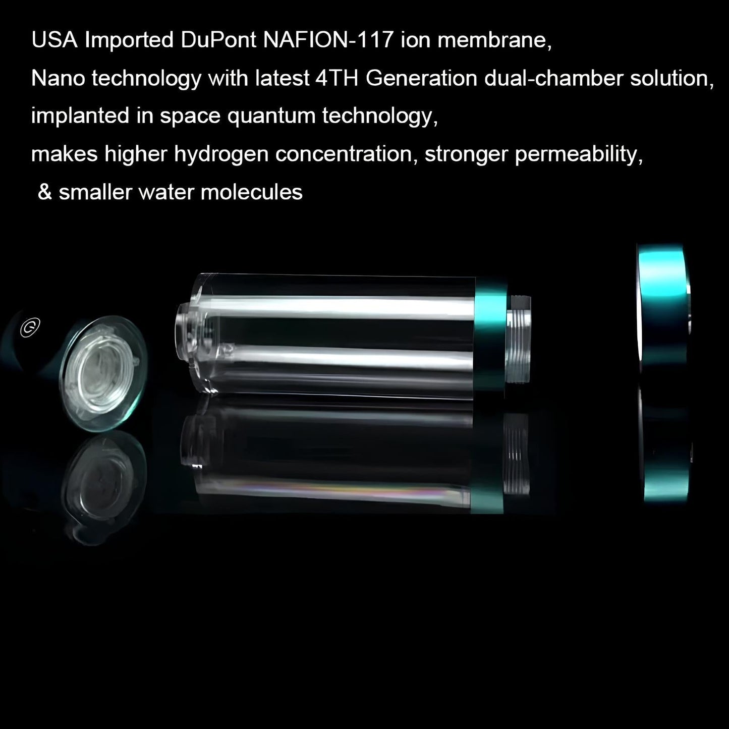 Portable Alkaline Hydrogen Infused Water Bottle