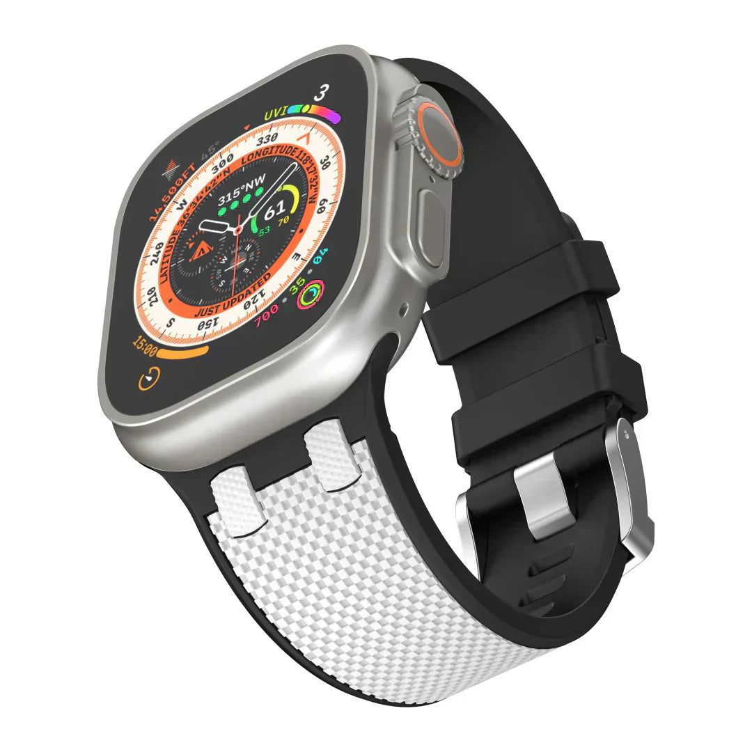 Stylish Dual Tone Apple Watch Silicone Strap