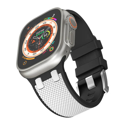Stylish Dual Tone Apple Watch Silicone Strap