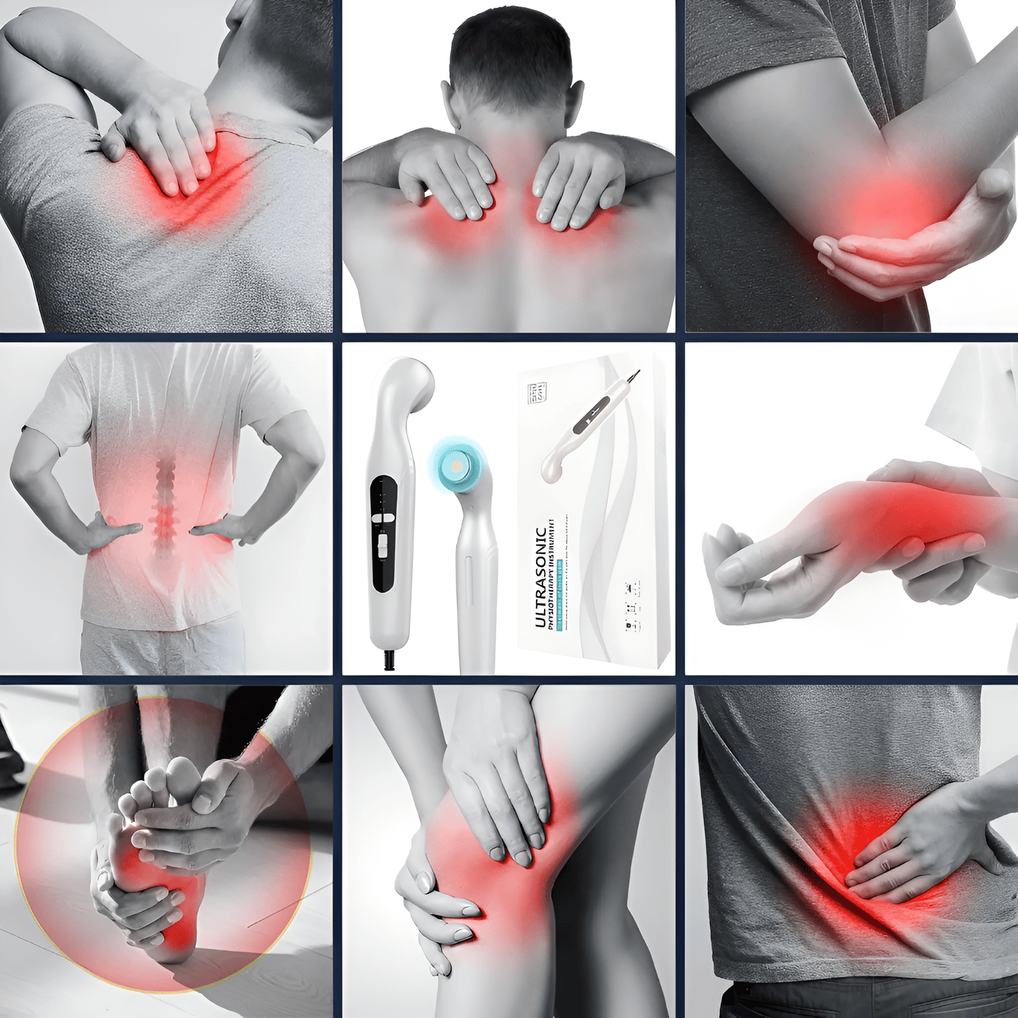 Advanced Pain Relief Ultrasonic Therapy Massager Device