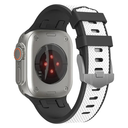Stylish Dual Tone Apple Watch Silicone Strap