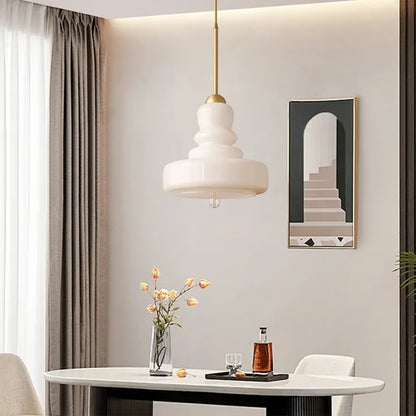 Vintage Round Glass Pendant Lamp