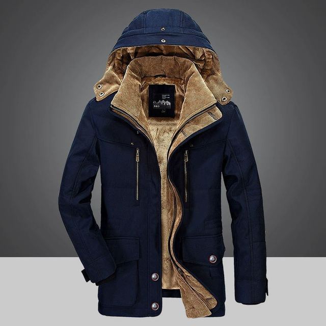 Warm Men's Quilted Down Everyday Parka Coat