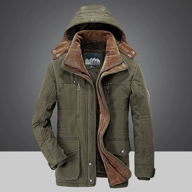 Warm Men's Quilted Down Everyday Parka Coat