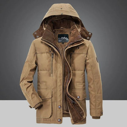 Warm Mens Winter Parka Coat With Soft Fleece Lining