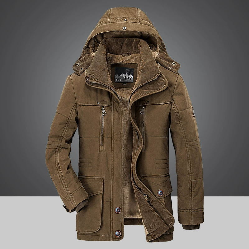 Warm Men's Quilted Down Everyday Parka Coat