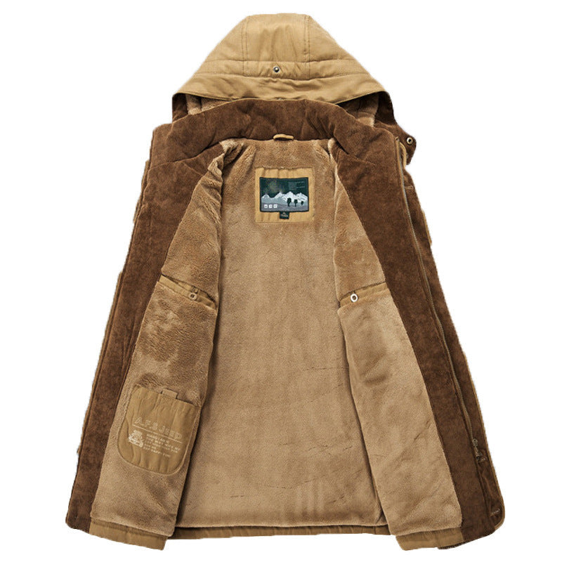 Warm Men's Quilted Down Everyday Parka Coat