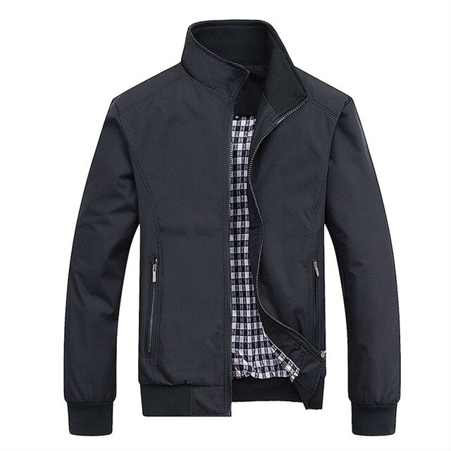 Thin Mens Casual Bomber Jacket For Spring Fall Wear - Lusomart