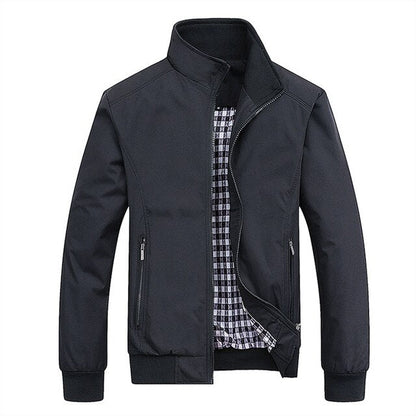 Thin Mens Casual Bomber Jacket For Spring Fall Wear - Lusomart