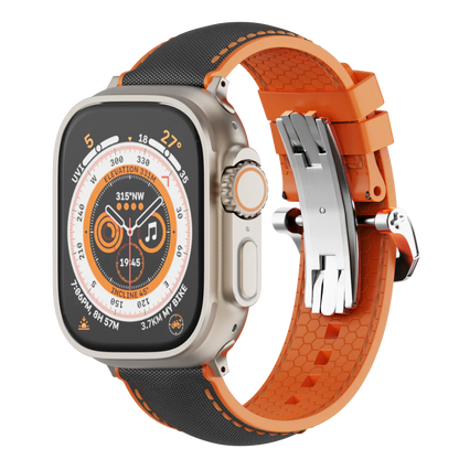 Soft Rubber Apple Watch Strap With Secure Buckle - Lusomart