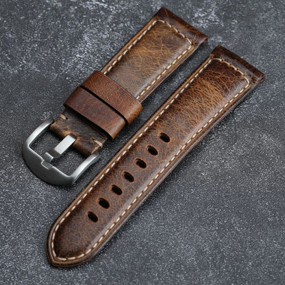 Classic Distressed Leather Watch Strap - Lusomart