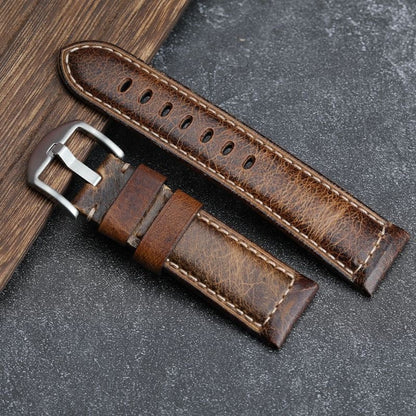 Classic Distressed Leather Watch Strap
