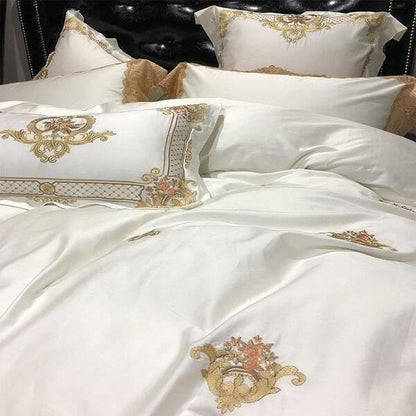 Luxurious Gold Thread Egyptian Cotton Bed Set