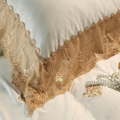 Luxurious Gold Thread Egyptian Cotton Bed Set