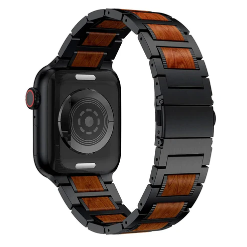 Brown Leather and Stainless Steel Watch Strap, Classic Style - Lusomart