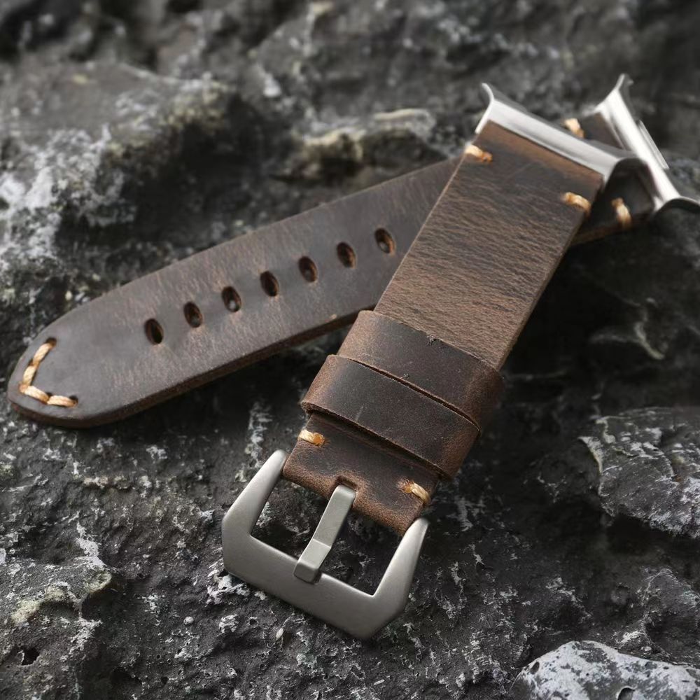 Classic Brown Leather Band for Samsung Watch Ultra