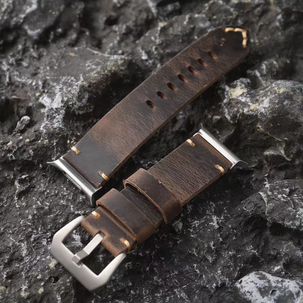Classic Brown Leather Band for Samsung Watch Ultra