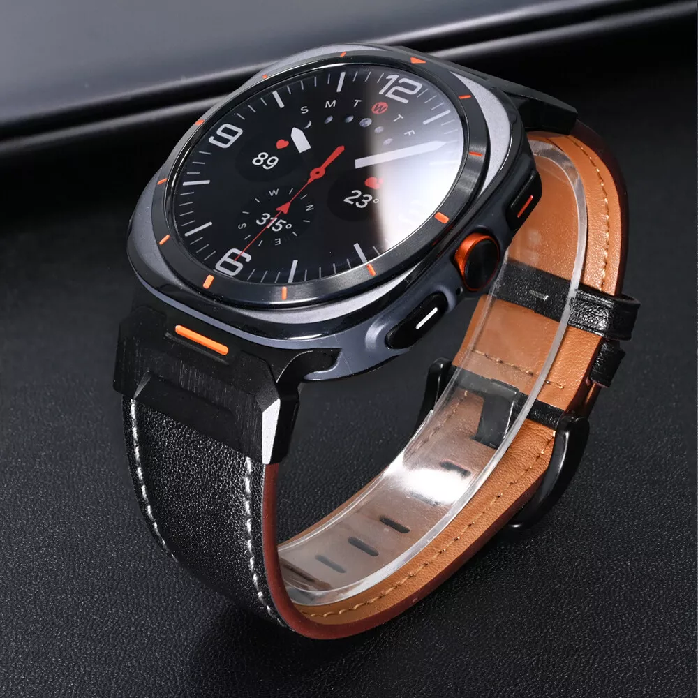 Durable Leather Watch Band For Apple Watch 7 Ultra