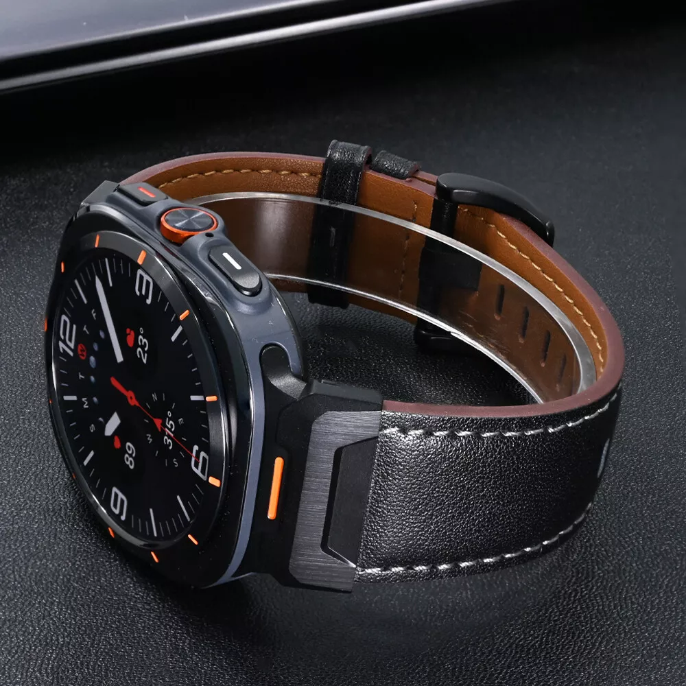 Durable Leather Watch Band For Apple Watch 7 Ultra