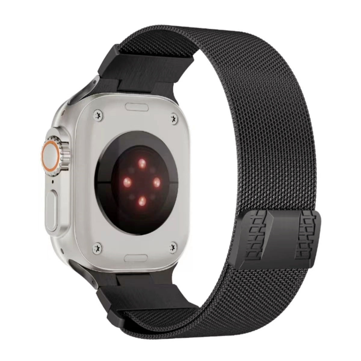 Stainless Steel Mesh Watch Strap with Secure Clasp