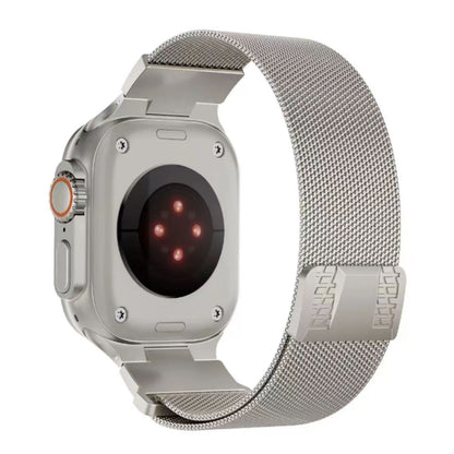 Stainless Steel Mesh Watch Strap with Secure Clasp