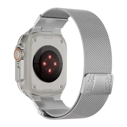 Stainless Steel Mesh Watch Strap with Secure Clasp