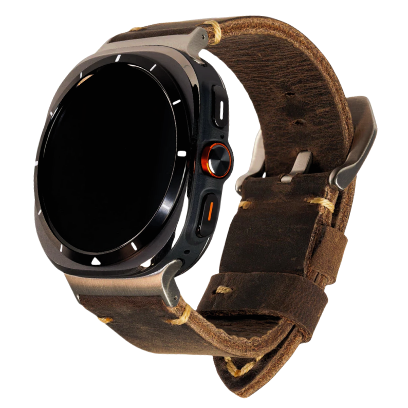 Classic Brown Leather Band for Samsung Watch Ultra - Lusomart
