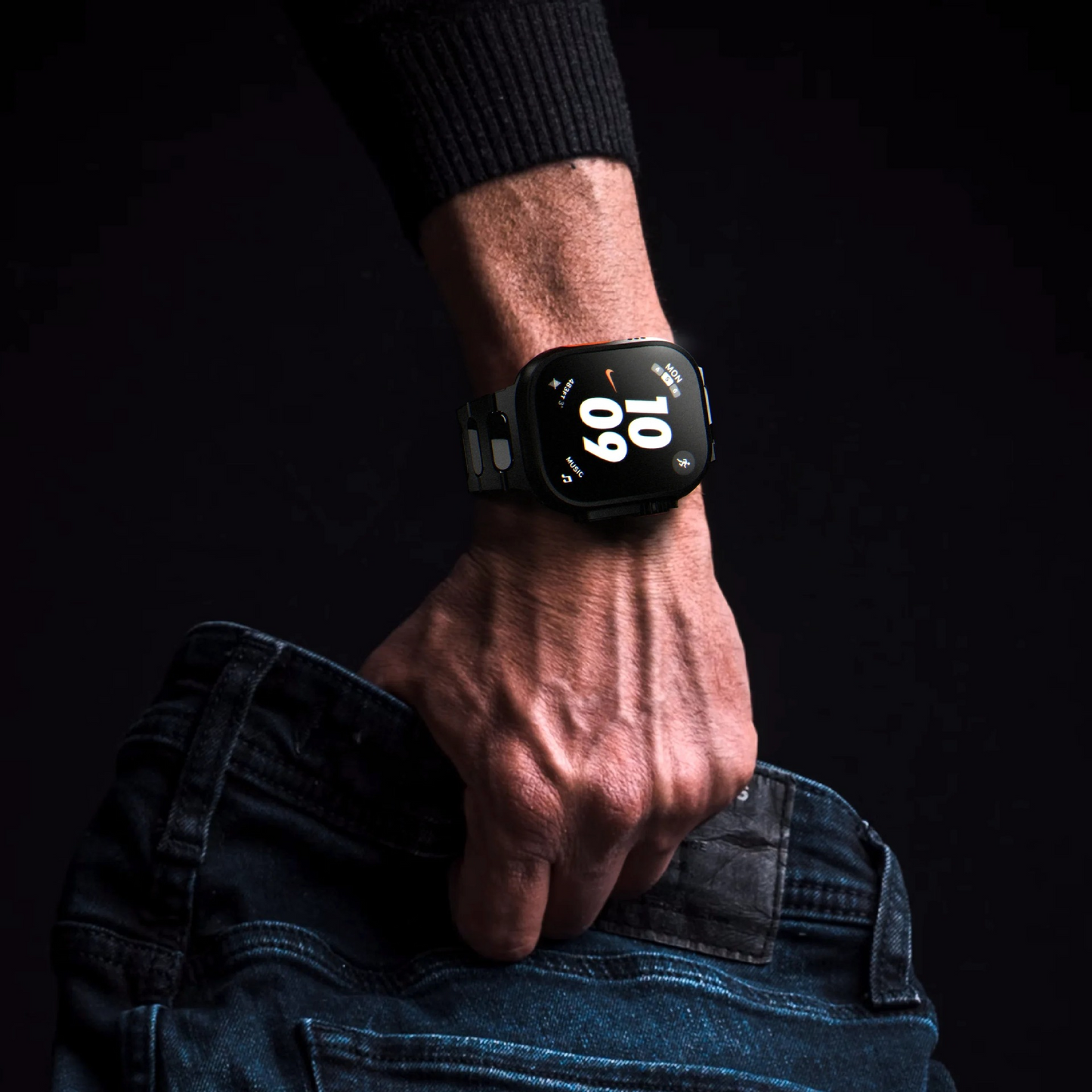 Durable Titanium Apple Watch Band With Secure Clasp