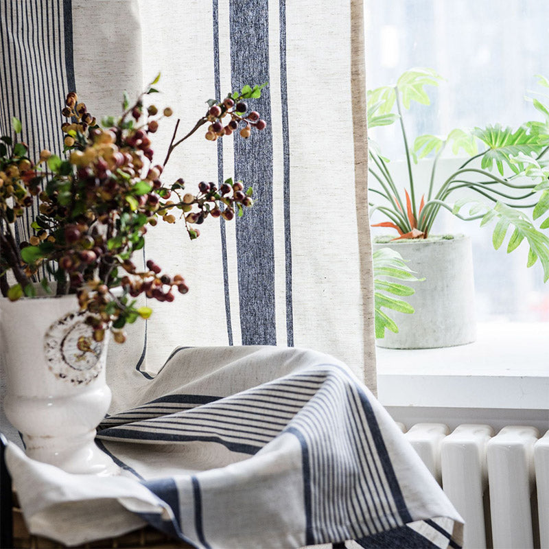 Dark Grey and Beige Thermal Blackout Curtains
