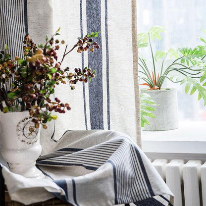 Dark Grey and Beige Thermal Blackout Curtains