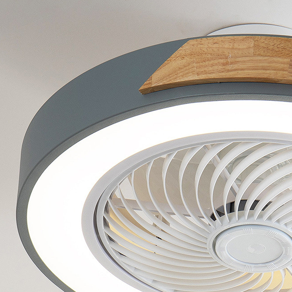 Rustic Wood Ceiling Fan with Efficient LED Lighting