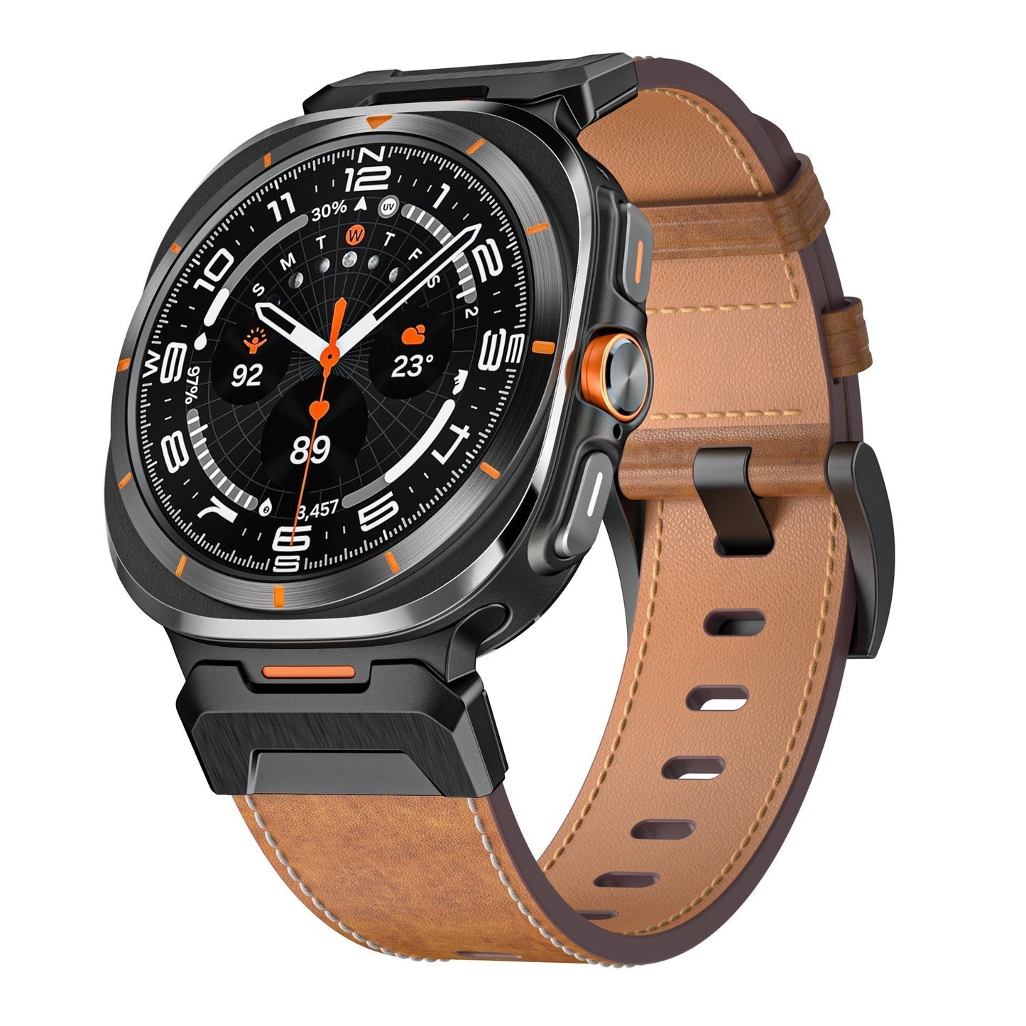 Durable Leather Watch Band For Apple Watch 7 Ultra