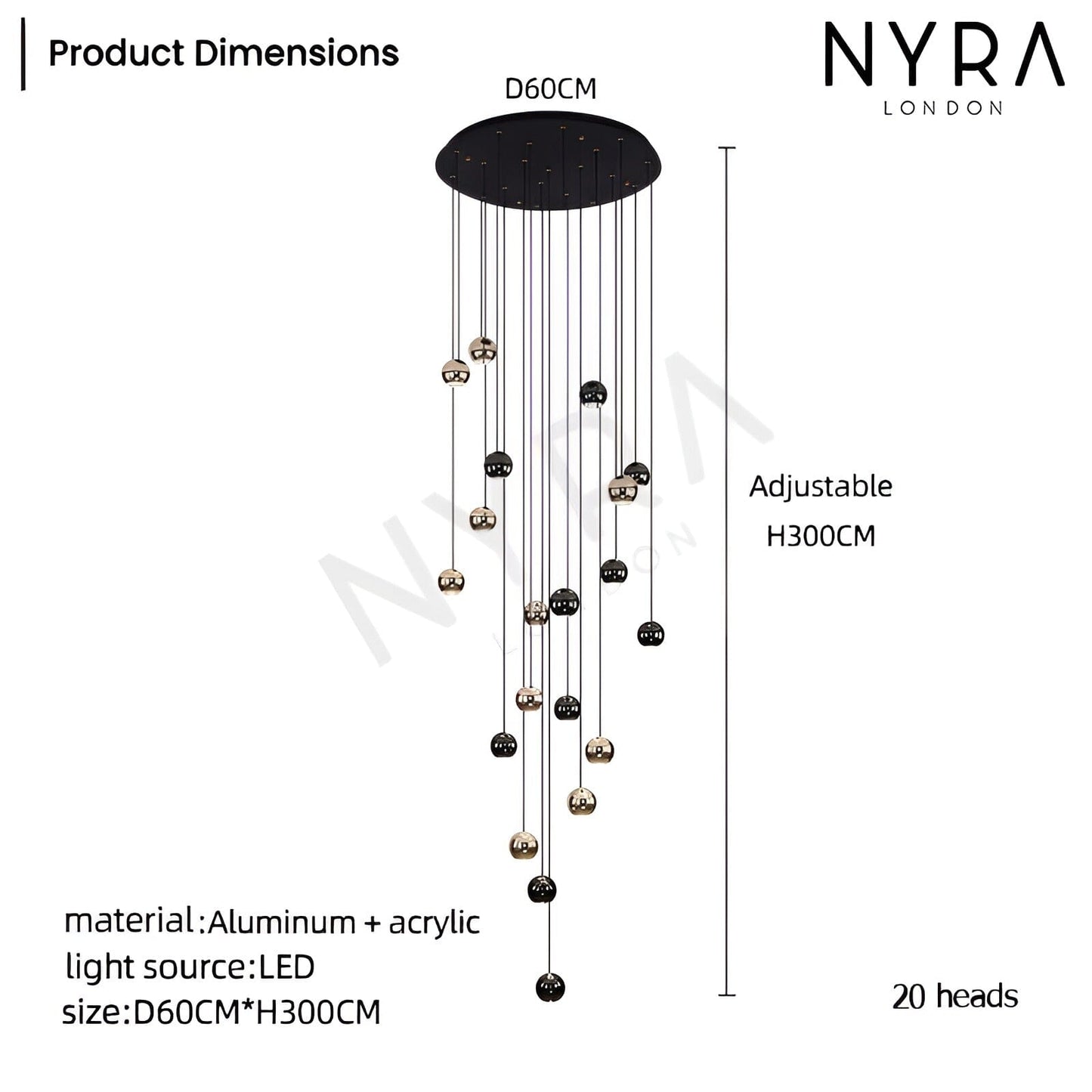 Elegant Drop Glass Pendant Light