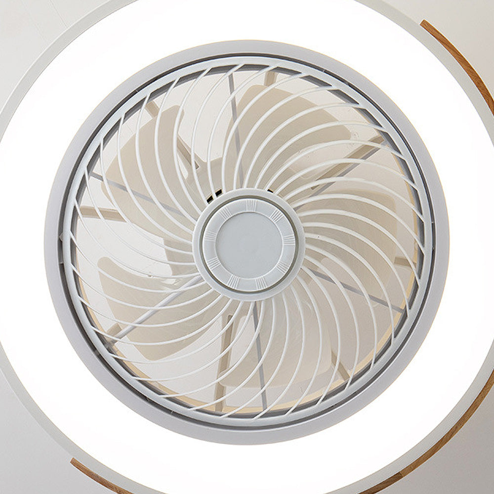 Rustic Wood Ceiling Fan with Efficient LED Lighting