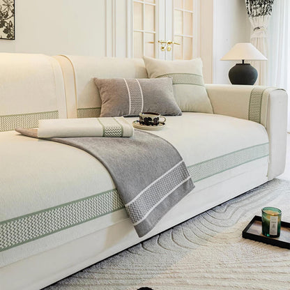 Soft Plush Fleece Sofa Protector Slipcover