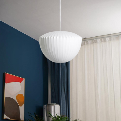 Stylish Glass Pendant Light With Natural Wood Tones - Lusomart
