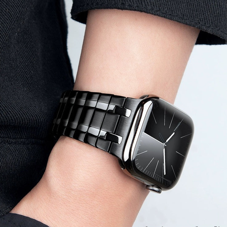Clear Stainless Steel Apple Watch Magnetic Band