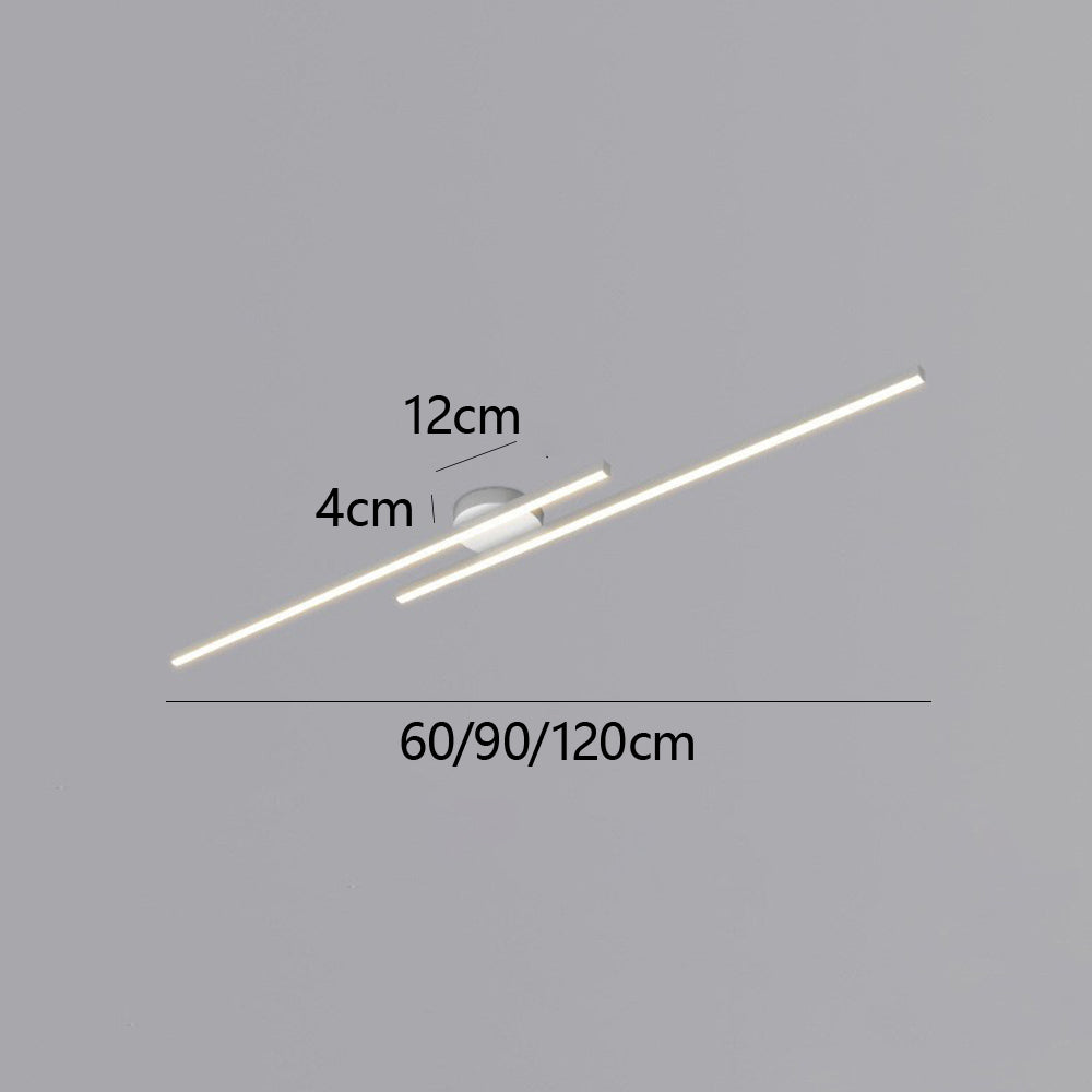 Sleek Metal LED Semi Flush Mount Ceiling Light