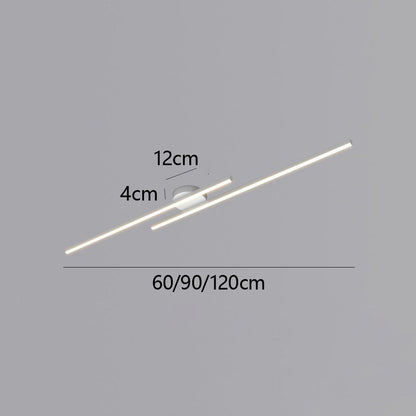 Sleek Metal LED Semi Flush Mount Ceiling Light