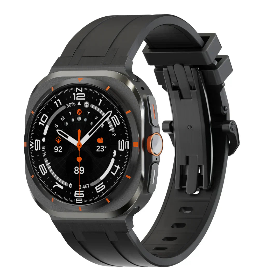 Stylish Butterfly Clasp Silicone Strap For Samsung Galaxy Watch