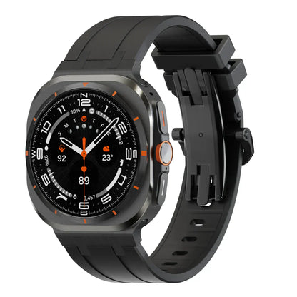 Stylish Butterfly Clasp Silicone Strap For Samsung Galaxy Watch