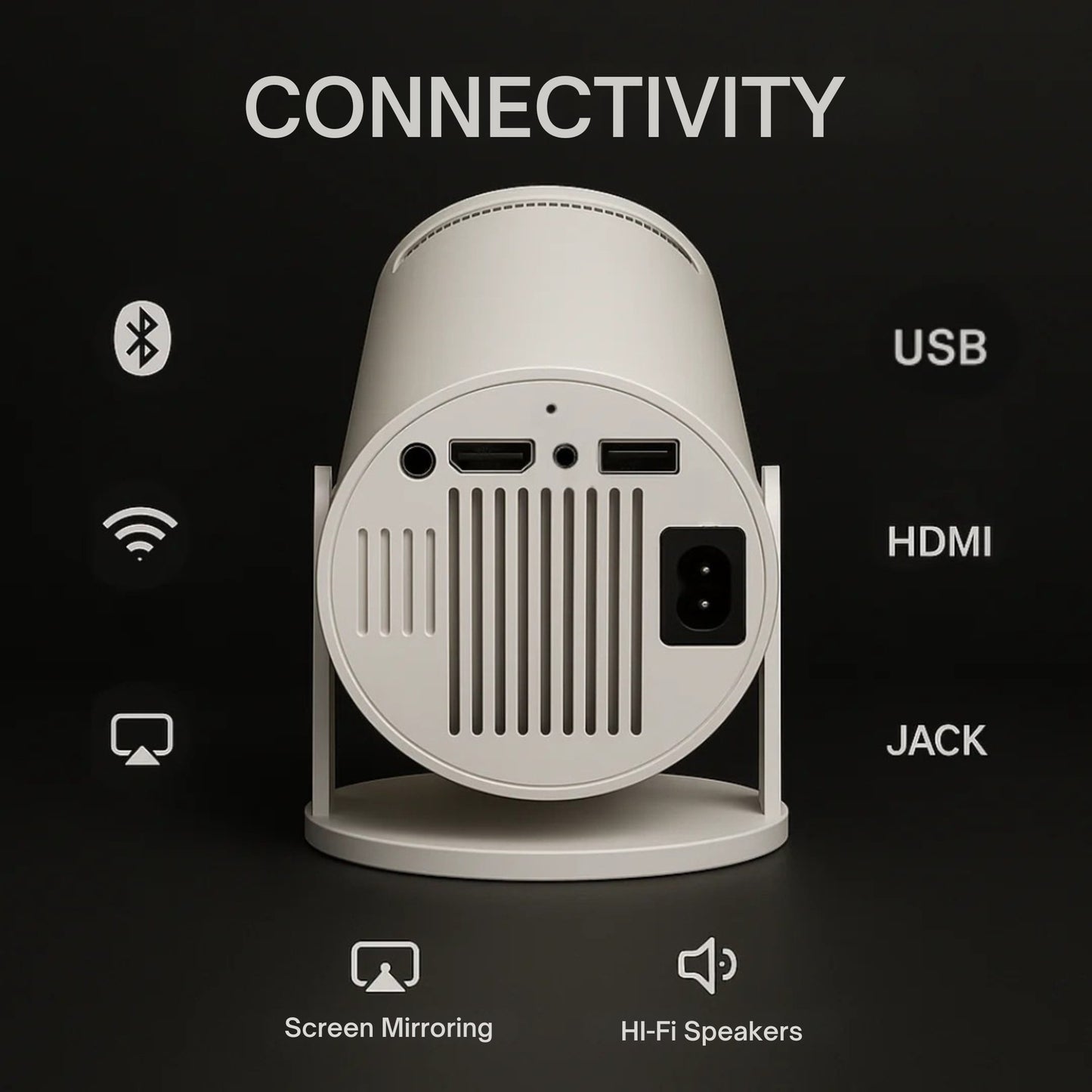 Compact Wireless Home Theater Projector