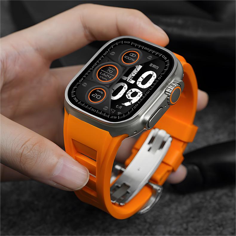 Durable Rubber Apple Watch Strap Band