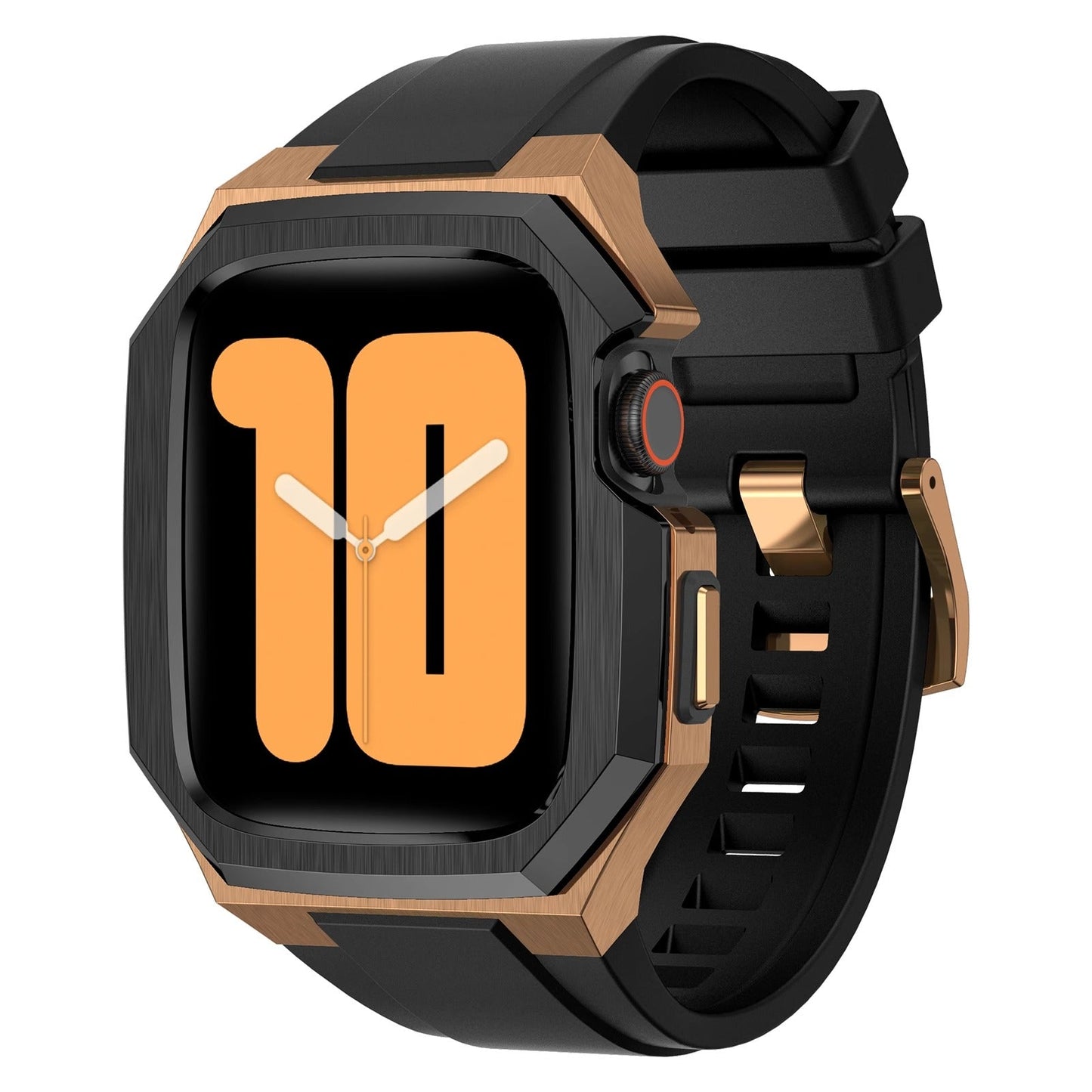 Durable Metal Watch Case with Soft Strap for Apple Watch