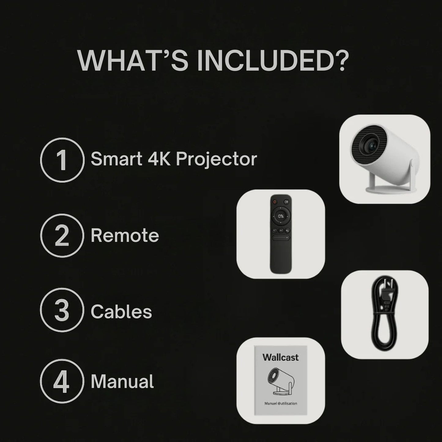 Compact Wireless Home Theater Projector
