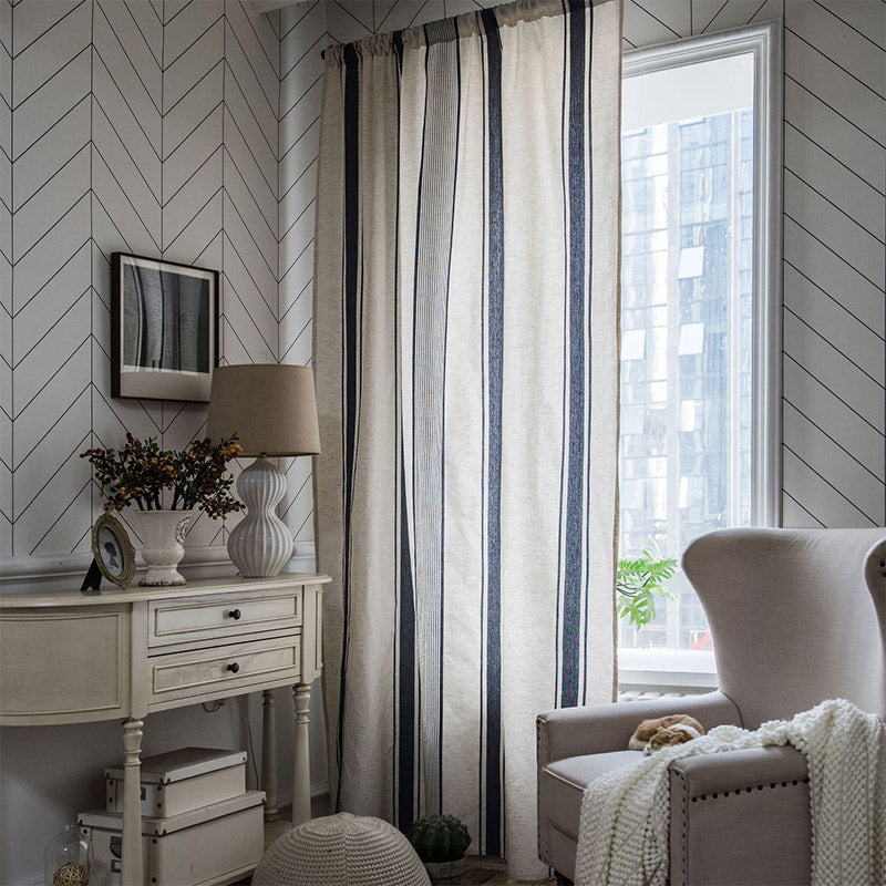 Dark Grey and Beige Thermal Blackout Curtains - Lusomart