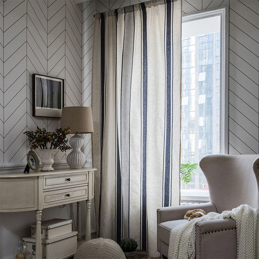 Dark Grey and Beige Thermal Blackout Curtains - Lusomart
