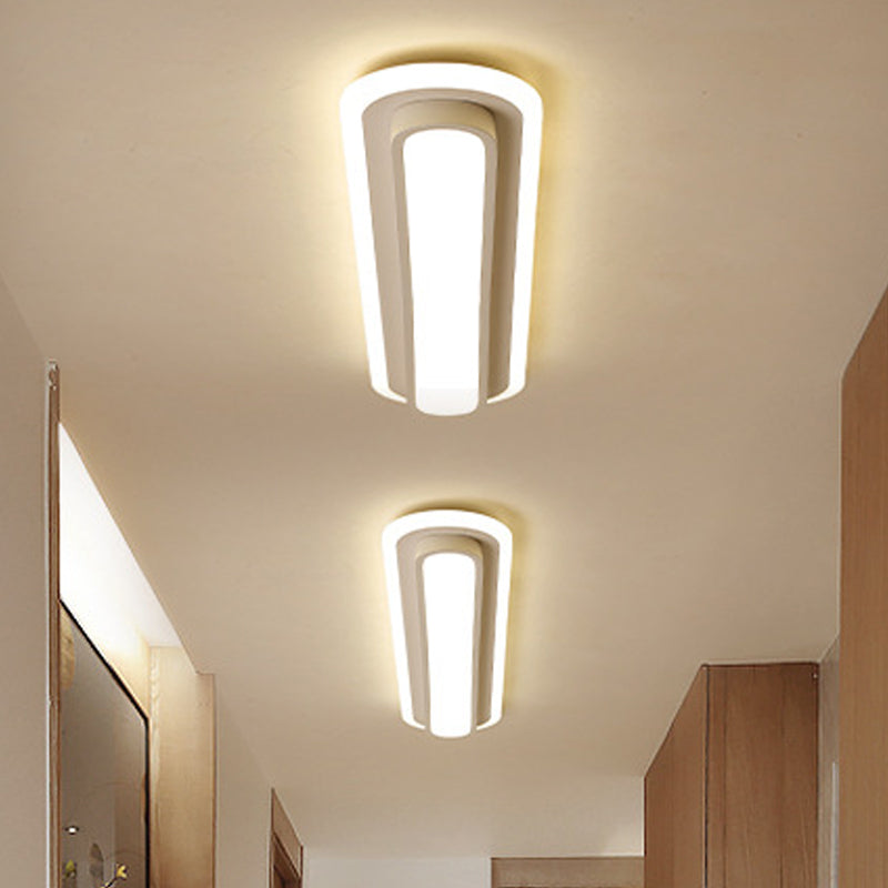 Sleek LED Ceiling Fixture in Black or White Finish
