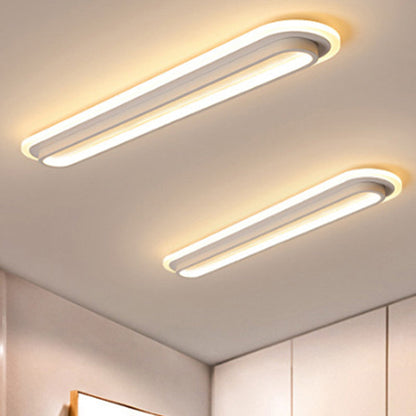 Sleek LED Ceiling Fixture in Black or White Finish