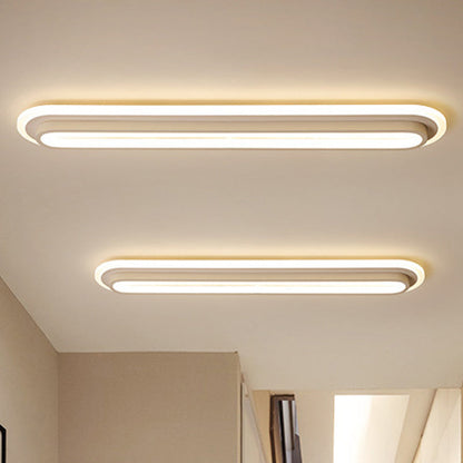 Sleek LED Ceiling Fixture in Black or White Finish
